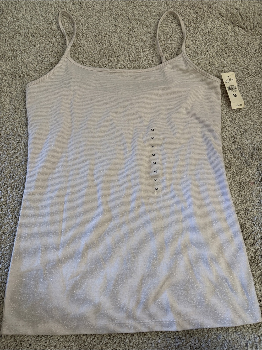 LOFT Cream Spaghetti-Strap Camisole